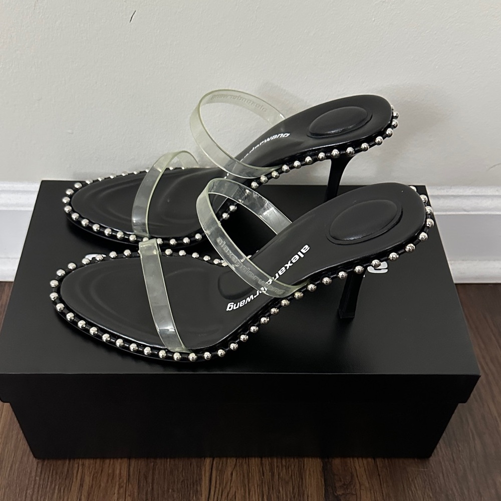 Alexander Wang Black and Silver Heels